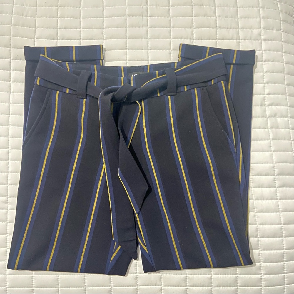 LOFT Blue and Yellow Dress Trousers